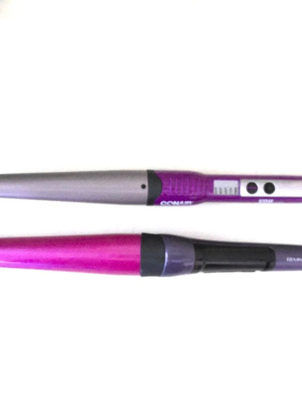 Lot of 2 Curling Irons Pink Conair & Purple Remington Very Good Condition